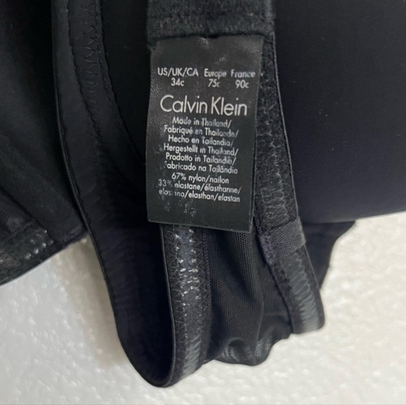 Calvin Klein black naked glamour strapless push up bra 34C - Picture 4 of 5